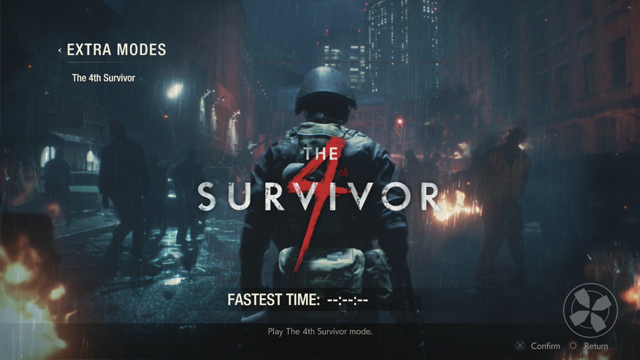 A screenshot showing off The 4th Survivor, an extra unlockable mode in Resident Evil 2 remake.